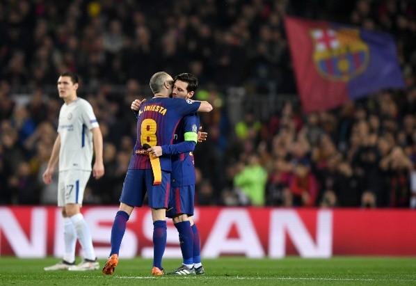Iniesta e Messi juntos no Barcelona. (Foto: Getty Images)