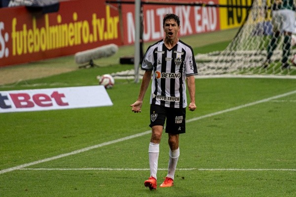 MG - Belo Horizonte - 04/04/2021 - MINEIRO 2021 - ATLETICO MG X AMERICA MG - Nacho jogador do Atletico-MG comemora seu gol durante partida contra o America-MG no estadio Mineirao pelo campeonato Mineiro 2021. Foto: Alessandra Torres/AGIF