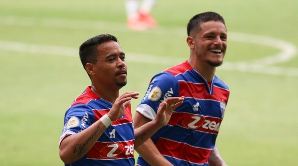 MG - Belo Horizonte - 30/05/2021 - BRASILEIRO A 2021 - ATLETICO X FORTALEZA - Yago Pikachu jogador do Fortaleza comemora seu gol durante partida contra o Atletico-MG no estadio Mineirao pelo campeonato Brasileiro A 2021. Foto: Fernando Moreno/AGIF