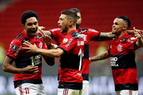Flamengo em campo pela Libertadores. (Foto: Getty Image)