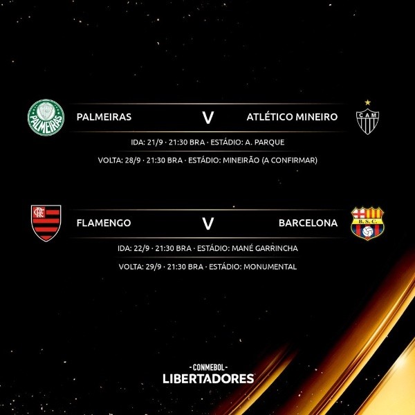 Datas e jogos da Libertadores. (Foto: Reprodução) Datas e jogos da Libertadores. (Foto: Reprodução)