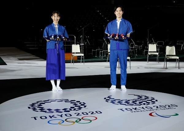  As medalhas foram apresentadas durante o evento de inauguração na Ariake Arena | Crédito: Getty Images