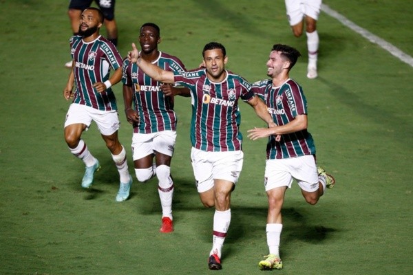 Comemoração de gol do Fluminense. Foto: Getty Images