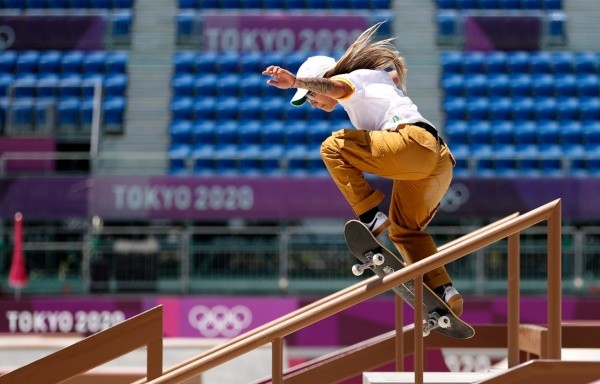 Pâmela Rosa em ação. Foto: Getty Images