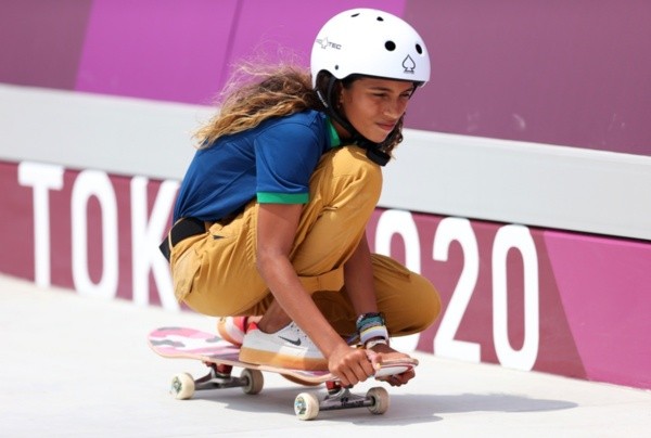 Rayssa Leal nas Olimpíadas 2020. Foto: Getty Images
