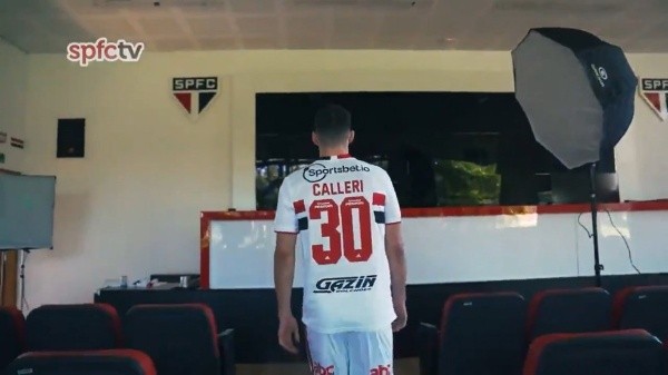 Calleri: 'São Paulo é o lugar onde mais gostaram de mim'. (Foto: Reprodução)