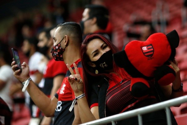 Torcedores do Flamengo no estádio. (Foto: Getty Images)