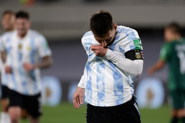 Messi comemorando o segundo gol contra a Bolívia. (Foto: Getty Images)