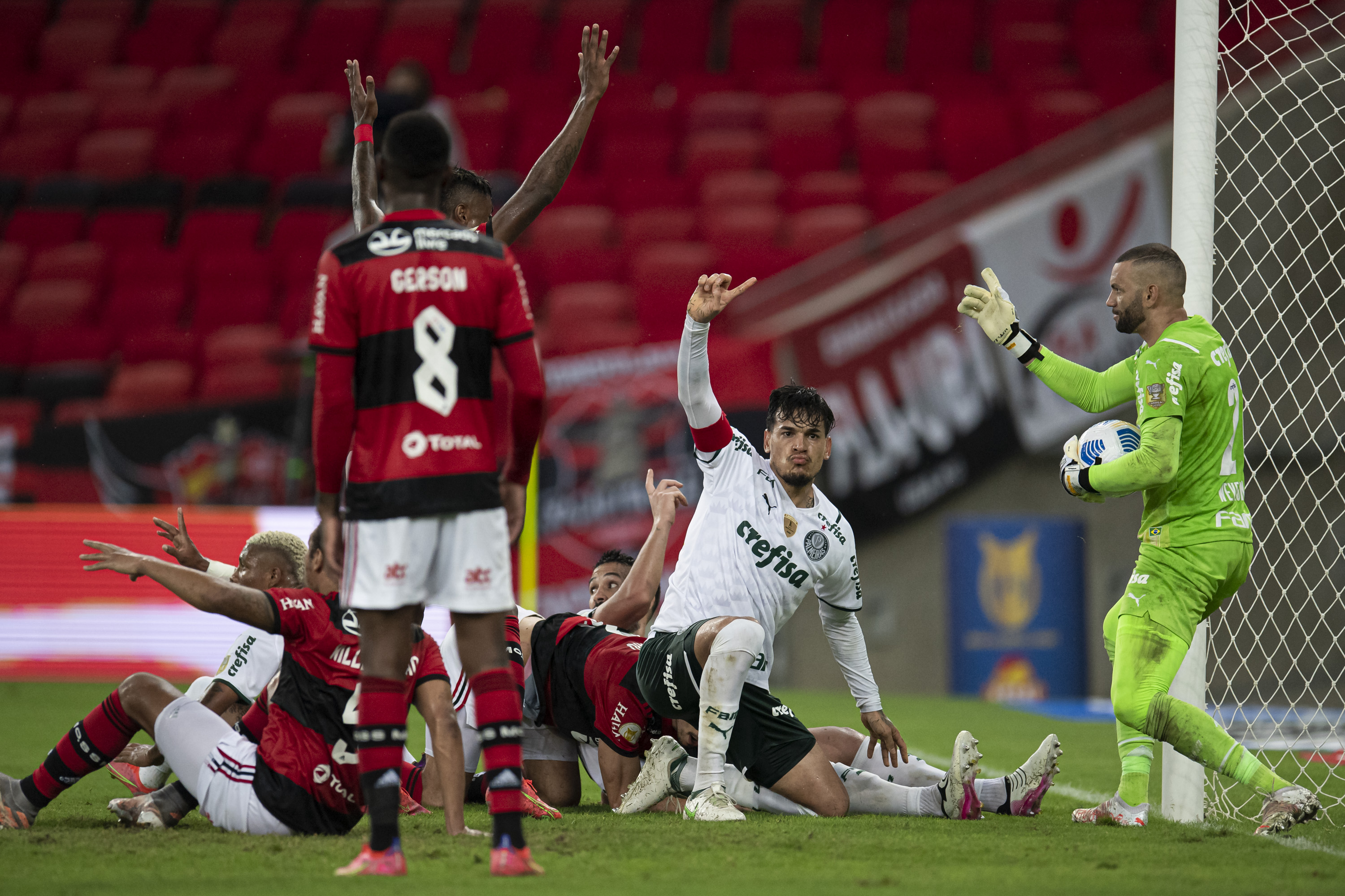 Flamengo x Palmeiras pelo primeiro turno. (Foto:  Jorge Rodrigues/AGIF)