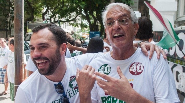 Rio de Janeiro - RJ - 26/11/16 - ELEIÇÕES DO FLUMINENSE 2016 - Mario Bitencurt e Celso Barros, durante eleicões para presidente no Fluminense.  Foto: Armando Paiva/AGIF-SPO