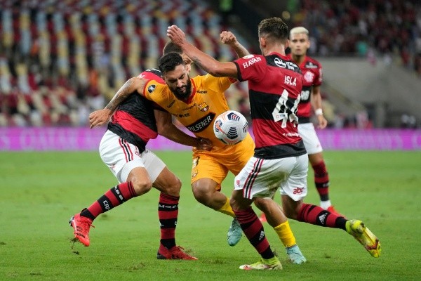 Flamengo na vitória sobre o Barcelona do Equador. (Foto: Getty Images)