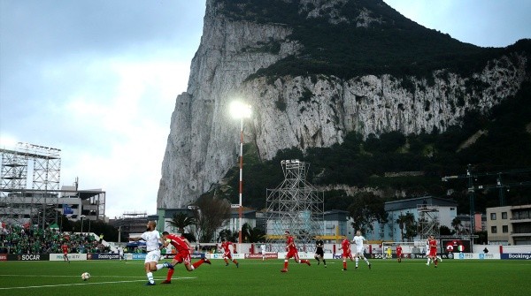 Victoria também é a casa da seleção nacional de Gibraltar (Fonte: Getty Images)