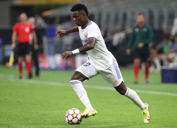 Vinícius Jr. em campo pelo Real Madrid. (Foto: Getty Images)