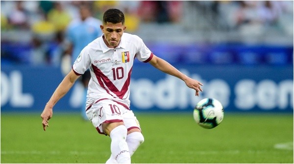 Jefferson Savarino está com a Seleção Venezuelana e desfalca o Atlético-MG contra o Corinthians (Foto: Getty Images)