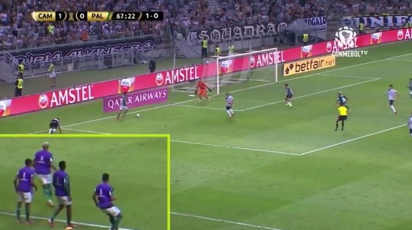 Lance do gol do Palmeiras. (Foto: Conmebol)