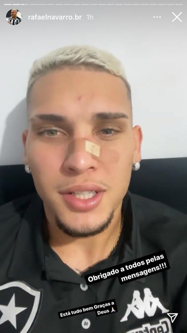 Jogador usou o Intagram para tranquilizar os torcedores | Crédito: Reprodução