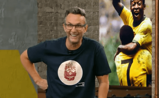 Neto durante o programa 'Donos da Bola'. (Foto: Reprodução TV)