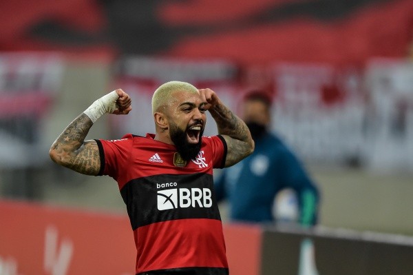 RJ - Rio de Janeiro - 29/07/2021 - COPA DO BRASIL 2021, FLAMENGO X ABC - Gabriel Barbosa jogador do Flamengo comemora seu gol durante partida contra o ABC no estadio Maracana pelo campeonato Copa do Brasil 2021. Foto: Thiago Ribeiro/AGIF