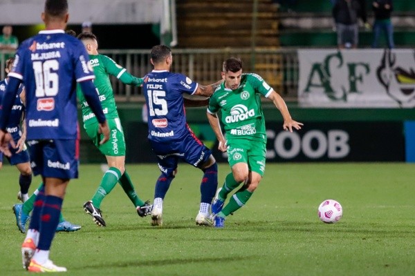 Fortaleza em campo contra a Chapecoense. (Foto: Dinho Zanotto/AGIF)