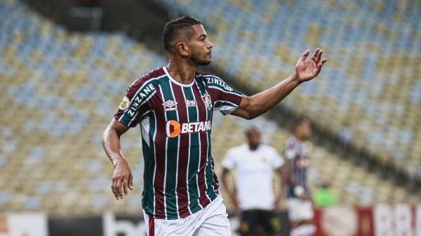 FOTO: LUCAS MERÇON / FLUMINENSE F.C – David Braz comemora gol nos acréscimos que deu vitória ao Flu contra Sport no fim de semana