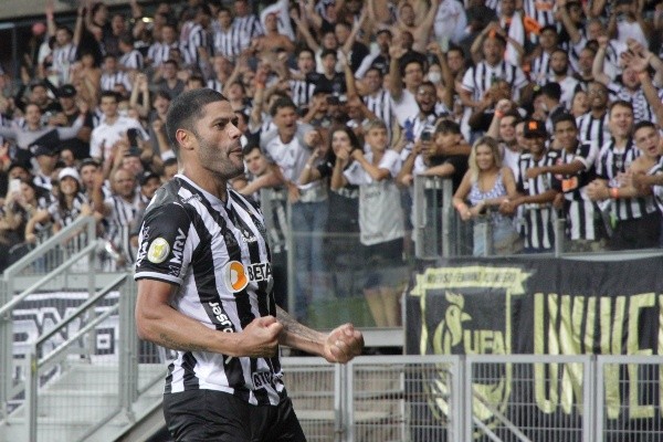 MG - Belo Horizonte - 10/11/2021 - BRASILEIRO A 2021 - ATLETICO-MG X CORINTHIANS - Hulk jogador do Atletico-MG comemora seu gol durante partida contra o Corinthians no estadio Mineirao pelo campeonato Brasileiro A 2021. Foto: Fernando Moreno/AGIF