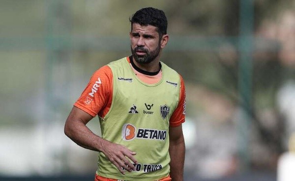 Foto: Pedro Souza/Atlético – Diego Costa é dúvida para jogo contra o Fluminense no domingo