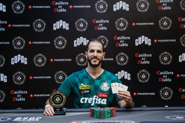 Murilo Milhomem campeão do PLO High Rollers (Foto: BSOP)