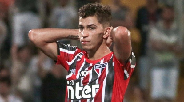 Vitor Bueno chegou ao São Paulo em 2019 (Foto: Marcello Zambrana/AGIF) Vitor Bueno chegou ao São Paulo em 2019 (Foto: Marcello Zambrana/AGIF)