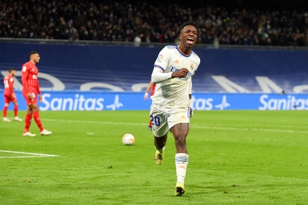 Foto: Denis Doyle / Getty Images | Nesta temporada Vini Jr já marcou 12 gols Foto: Denis Doyle / Getty Images | Nesta temporada Vini Jr já marcou 12 gols