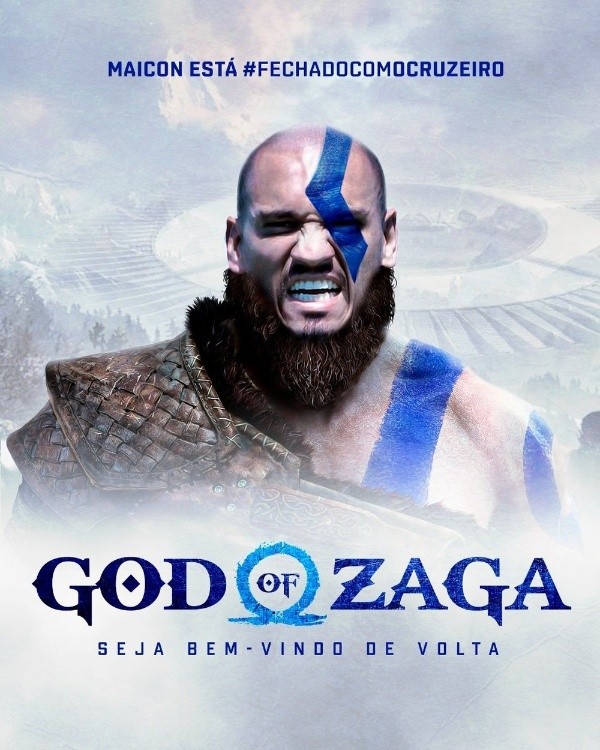 Divulgação/ Cruzeiro – Anuncio da contratação do zagueiro Maicon no dia 25 de novembro