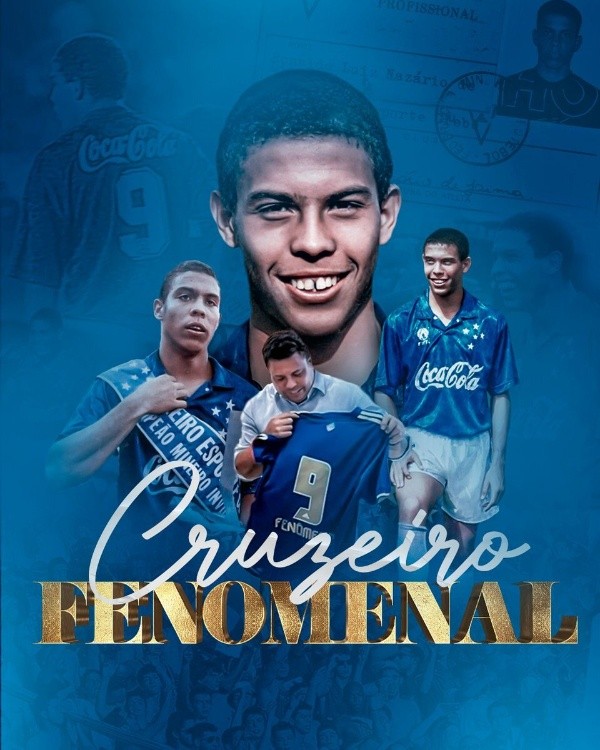 Divulgação/ Cruzeiro – O Fenômeno agora é acionista majoritário da Raposa