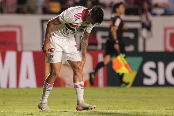 Rigoni foi o vice-artilheiro do São Paulo em 2021 (Foto: Ettore Chiereguini/AGIF) Rigoni foi o vice-artilheiro do São Paulo em 2021 (Foto: Ettore Chiereguini/AGIF)