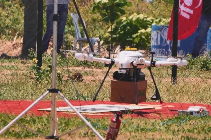 Drone do iFood para a entrega de refeições e lanches do McDonald’s em Aracaju – Imagem: Reprodução/iFood