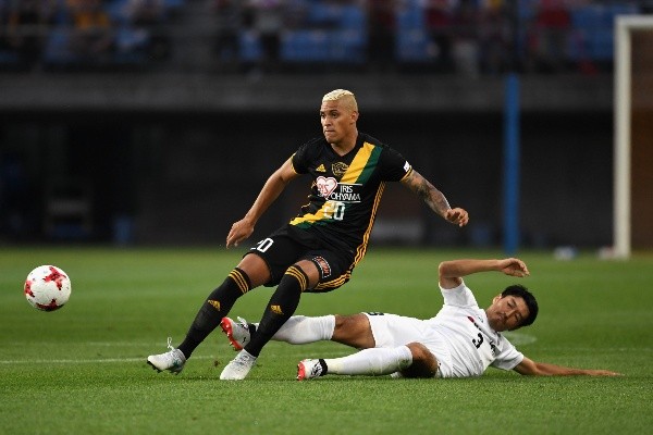 Foto: (Etsuo Hara/Getty Images) - Crislan, novo reforço do Brusque, vestindo a camisa do Vegalta Sendai, do Japão