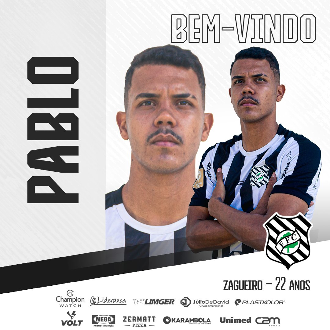 Arte Twitter / Pablo é o mais novo jogador do Figueirense. 