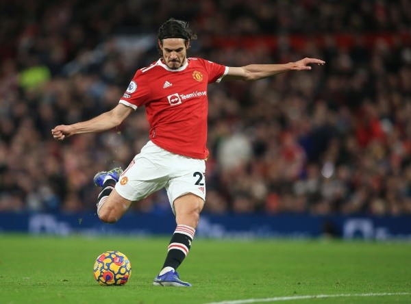 Simon Stacpoole/Offside/Offside via Getty Images/ Cavani em campo pelo Manchester United.