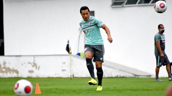 Foto:MAILSON SANTANA/FLUMINENSE FC – Marlon ficou de fora da relação de Abel mais uma vez e pode deixar Fluminense