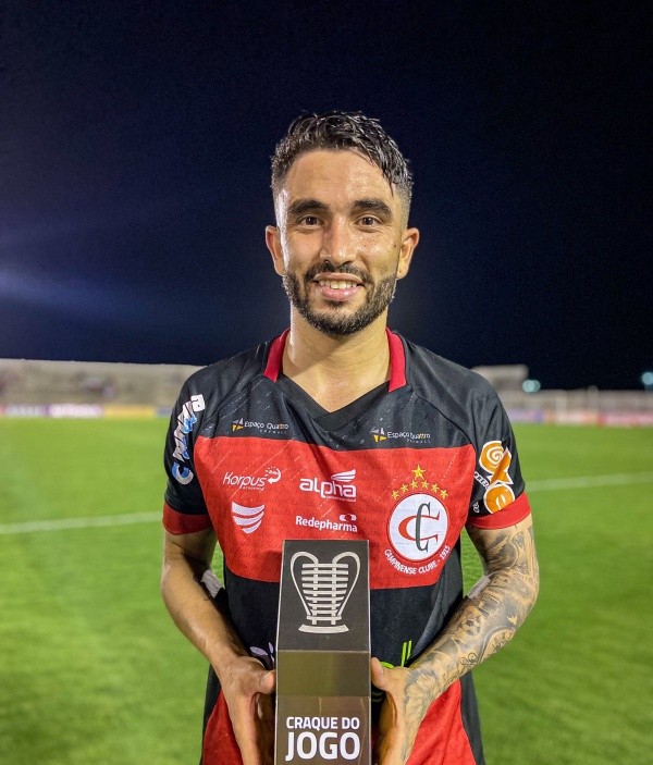 Foto: Samy Oliveira/Campinense FC – Dione foi eleito o melhor da partida contra o CRB