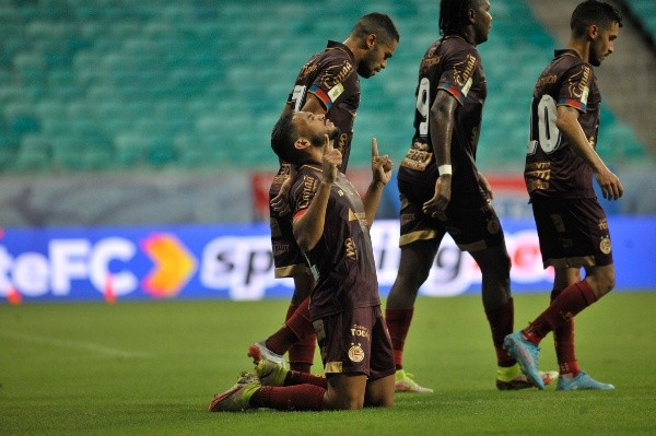 Foto: (Jhony Pinho/AGIF) - Este foi o terceiro triunfo do Bahia na temporada 2022 Foto: (Jhony Pinho/AGIF) - Este foi o terceiro triunfo do Bahia na temporada 2022