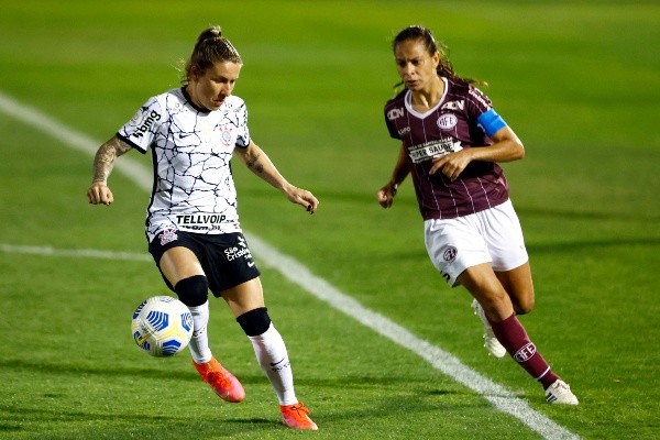 Thiago Calil/AGIF/ Corinthians em campo pela Libertadores. 