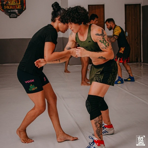 Foto: Arquivo Pessoal | Layze Cerqueira é uma das parceiras de treino de Virna Jandiroba Foto: Arquivo Pessoal | Layze Cerqueira é uma das parceiras de treino de Virna Jandiroba