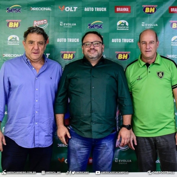 Fred Cascardo ao lado de Marcus Salum e Euler Araújo | Foto: Divulgação / Instagram @america_mg