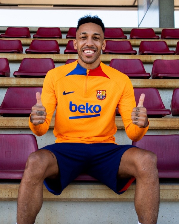 Foto: Divulgação/FC Barcelona – Aubameyang nasceu na França e joga pela seleção do Gabão