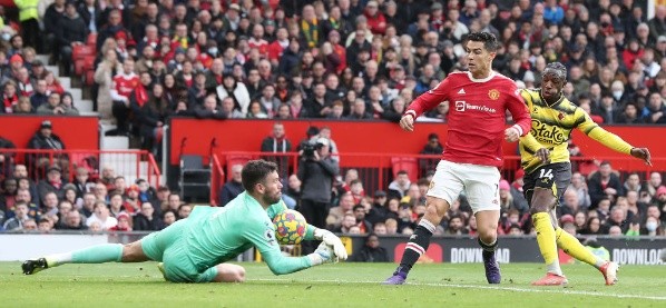 Tom Purslow/Manchester United via Getty Images/ Cristiano Ronaldo em campo pelo Manchester United. 