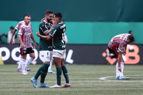 Foto: Ettore Chiereguini/AGIF | Zé Rafael garantiu o placar de 2x0 para o Palmeiras no primeiro tempo Foto: Ettore Chiereguini/AGIF | Zé Rafael garantiu o placar de 2x0 para o Palmeiras no primeiro tempo