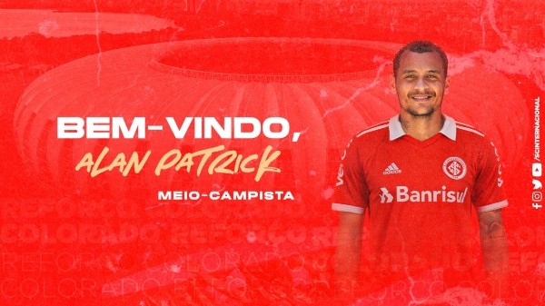 Foto: Twitter Oficial SC Internacional | Alan Patrick assina até 2025 com o Inter
