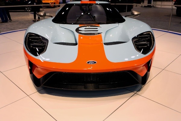 (Photo By Raymond Boyd/Getty Images) - Ford GT Gulf Oil Heritage Edition. (Photo By Raymond Boyd/Getty Images) - Ford GT Gulf Oil Heritage Edition.