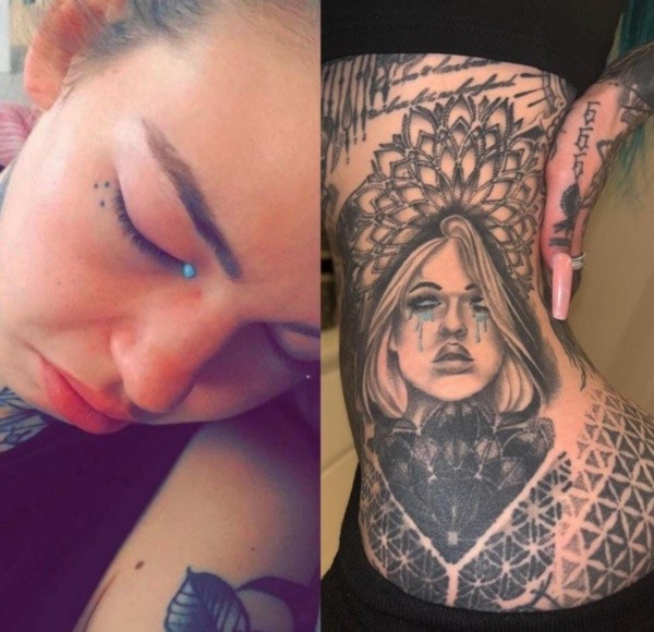 Reprodução/Instagram oficial de Amber Luke - Amber compartilhar momento em que chorou lágrimas azuis. Reprodução/Instagram oficial de Amber Luke - Amber compartilhar momento em que chorou lágrimas azuis.