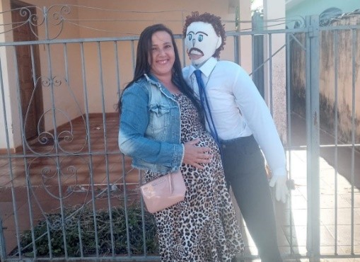 Santinha e o marido. Foto: Reprodução/Instagram Meirivone Rocha (@santinharp) Santinha e o marido. Foto: Reprodução/Instagram Meirivone Rocha (@santinharp)