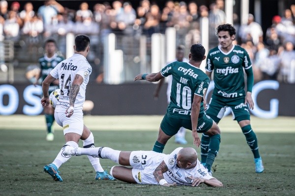 Foto: Raul Baretta/AGIF – O Santos foi derrotado por 1 a 0 para o Palmeiras